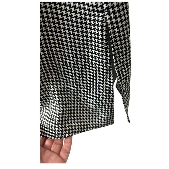 Club Monaco M Houndstooth Sleeveless Turtleneck Blouse Office Chic Minimalist - Picture 8 of 12